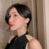 【真金电镀】S925韩国个时尚B字母简约高级感网红轻奢爆款耳圈耳扣