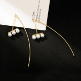 韩国珍珠新款潮流苏气质高级感长款耳饰耳线女