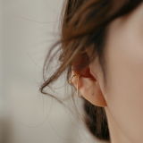 【真金电镀单支装】韩国简约气质高级感2021年新款潮时尚精致无耳洞耳夹耳饰女