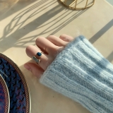 韩国复古风日式轻奢戒指女时尚ins潮小众设计高级感食指指环开口