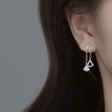 【真金电镀】S925银针韩国高级感气质百搭轻奢锆石耳针耳饰