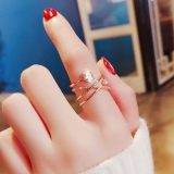 【真金电镀】韩国高级轻奢ins潮时尚个性多层网红指环食指戒