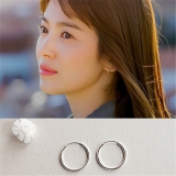 韩国新款潮小圆圈设计感高级感耳圈耳饰