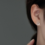 【真金电镀】S925银针韩国时尚复古设计感气质高级感冷淡轻奢小众耳钉耳饰【环保】