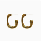S925银针韩国不规则几何C形气质小众个性小众高级设计感耳钉耳饰