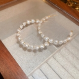 S925银针韩国C形爱心珍珠时尚轻奢小众气质高级感设计耳钉耳饰