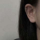【真金电镀】韩国双层链冷淡风气质复古个性高级设计感耳骨夹【环保  一支装】