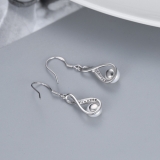 S925银针韩国几何形淡水珍珠轻奢时尚高级设计感耳钉项链套装