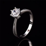 时尚群镶仿真钻石戒指奢华优雅女款结婚戒指厂家直销