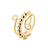 韩国欧美简约旋转圆珠子轻奢气质小众高级设计感戒指