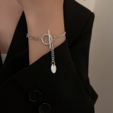 欧美OT形扣链条ins小众设计冷淡风复古百搭个性简约手环手饰