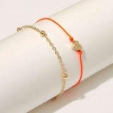 韩国简约编织DIY男女轻奢气质小众大气高级设计感红绳脚链