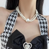 韩国简约珍珠轻奢小众气质时尚百搭三层高级设计感项链