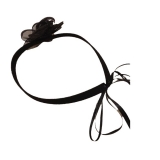 韩国简约复古黑色花朵法式优雅轻奢小众高级设计感饰品【项链手链两用】