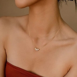 韩国简约叶子个性时尚轻奢小众小众高级设计感锁骨项链