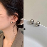 S925银针韩国简约欧美复古水滴气质小众轻奢高级设计感耳钉耳饰