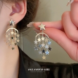 韩国星星流苏耳环女新款爆款小众设计高级感耳钉耳饰银针