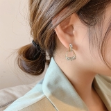 S925银针韩国东大门满钻包包耳环网红时尚高级感耳钉气质轻奢甜酷风耳饰女