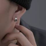 韩国男潮个性小众潮流男士耳钉单只耳圈气质耳环2024年新款潮