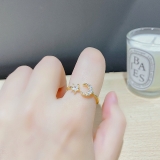 韩国东大门时尚戒指女星星月亮指环个性微镶锆石五角星开口指饰品