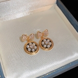 韩国珍珠几何耳环高级感小清新精致耳钉气质通勤耳饰批发
