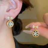 韩国珍珠几何耳环高级感小清新精致耳钉气质通勤耳饰批发