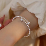 韩国珍珠法式温柔气质手镯2024年新款手链小众设计礼物